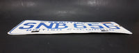 1975 Beautiful British Columbia White with Blue Letters Vehicle License Plate SNB 656 - Treasure Valley Antiques & Collectibles