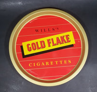 Vintage Wills's Gold Flake Cigarettes Round Metal Pub Beverage Serving Tray - Rolling Tray - Treasure Valley Antiques & Collectibles