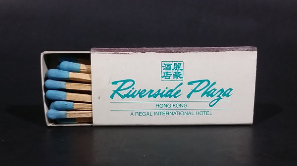 Regal Riverside Plaza Hotel Hong Kong Souvenir Promo Wooden Matches Box - Nearly Full - Treasure Valley Antiques & Collectibles
