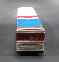 1979 Buddy L 4950 Americruiser Greyhound Bus Pressed Steel Toy Car Vehicle - Missing 2 Tires - Treasure Valley Antiques & Collectibles