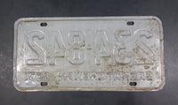 1971 Saskatchewan White with Red Letters Vehicle License Plate 234 842 - Treasure Valley Antiques & Collectibles