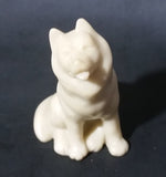 Small Marble Resin White Soapstone look Wolf Dog Sculpture Figurine - Treasure Valley Antiques & Collectibles