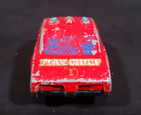 Rare 1979 Mattel First Wheels Fire Chief #1 Toy Car Emergency Vehicle - Hong Kong - Preschool