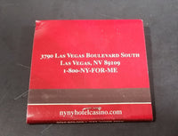 New York, New York Hotel & Casino Las Vegas, Nevada Red Souvenir Match Pack - Full - Treasure Valley Antiques & Collectibles
