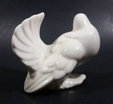 Vintage White Ceramic Bird Figurine Decoration Signed L.J. - Treasure Valley Antiques & Collectibles