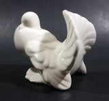 Vintage White Ceramic Bird Figurine Decoration Signed L.J. - Treasure Valley Antiques & Collectibles