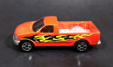 1996 Hot Wheels 1997 Ford F-150 Orange w/ Flames Die Cast Toy Pickup Truck Vehicle - Treasure Valley Antiques & Collectibles
