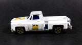1980s Yatming Chevrolet LUV Stepside "Cherry Picker" White Pickup Truck No. 1700 Die Cast Toy Car Vehicle - Made in Hong Kong - Treasure Valley Antiques & Collectibles