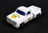 1980s Yatming Chevrolet LUV Stepside "Cherry Picker" White Pickup Truck No. 1700 Die Cast Toy Car Vehicle - Made in Hong Kong - Treasure Valley Antiques & Collectibles