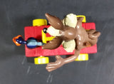 1989 Warner Bros. Looney Tunes Wile E. Coyote & Roadrunner Train Handcar Toy Riders - Treasure Valley Antiques & Collectibles