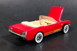 1991 Hot Wheels 1965 Ford Mustang Convertible Dark Red WW Die Cast Toy Car Vehicle - Opening Hood - Treasure Valley Antiques & Collectibles
