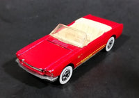 1991 Hot Wheels 1965 Ford Mustang Convertible Dark Red WW Die Cast Toy Car Vehicle - Opening Hood