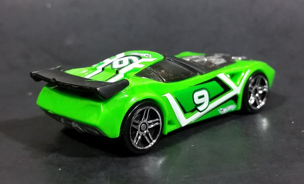 2009 Hot Wheels Track Stars Nerve Hammer Bright Green #9 Die Cast