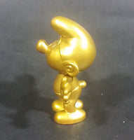 2008 Peyo JAKKS LAFIG Golden Gold Moving Head and Arms 2 3/8" Collectible Smurf Figure - Treasure Valley Antiques & Collectibles