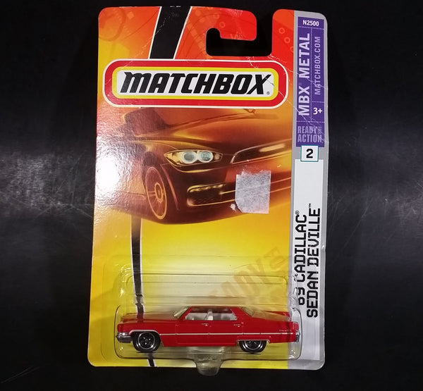 2008 Matchbox Heritage Classics 1969 Cadillac Sedan Deville Red Die Cast Toy Car New In Package - Treasure Valley Antiques & Collectibles