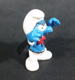2005 Schleich Germany Peyo Smurf Dracula Halloween Costume 2 1/4" PVC Figurine - Treasure Valley Antiques & Collectibles