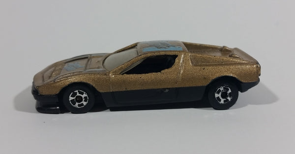 High Speed Corgi Spark Light Gold w/ Light Blue & Black Die Cast Toy Sports Car Vehicle No. 743 - Made in China - Treasure Valley Antiques & Collectibles