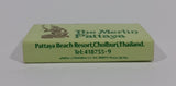 The Merlin Pattaya, Cholburi, Thailand Souvenir Promo Wooden Matches Box - Nearly Full - Treasure Valley Antiques & Collectibles