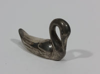 Vintage Small Tiny Little Miniature Metal Swan Bird 2 1/4" Long Figurine - Treasure Valley Antiques & Collectibles
