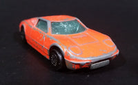 1970s Corgi Juniors Ford GT 70 Orange Die Cast Toy Car Vehicle - Opening Hood Rear Mounted Engine - Treasure Valley Antiques & Collectibles