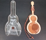 Vintage Avon Acoustic Guitar Shaped Comb & Mirror Comb Brown Tan Plastic - Treasure Valley Antiques & Collectibles