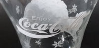 Collectible Libbey Enjoy Coca-Cola Coke Santa Claus Soda Pop Beverage Clear Glass Cup - Treasure Valley Antiques & Collectibles