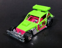 2012 Hot Wheels Demolition Derby Greased Gremlin Lime Green Die Cast Toy Car Vehicle - Treasure Valley Antiques & Collectibles