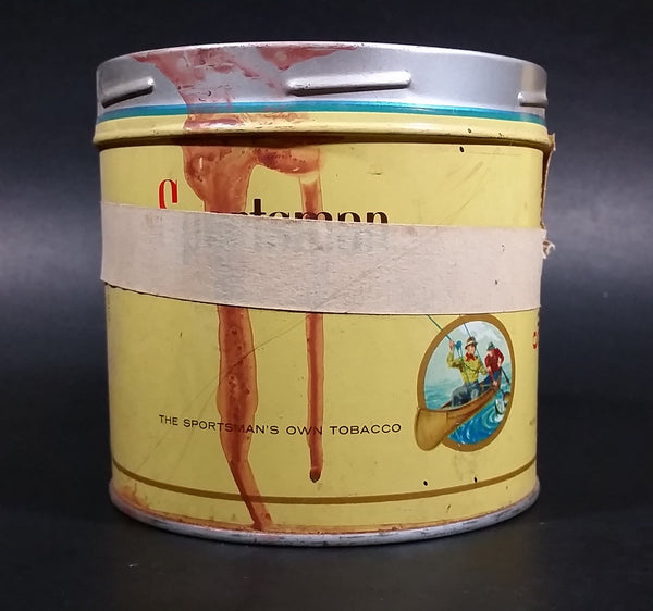 1960s Sportsman Extra Mild Cigarette Tobacco Tin No Lid (Has masking tape around it) - Treasure Valley Antiques & Collectibles