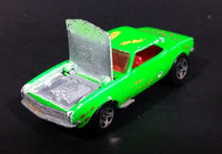 1996 Hot Wheels 1967 Chevrolet Camaro Bright Green Die Cast Toy Car Vehicle w/ Opening Hood