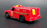 1986 Hot Wheels Workhorses Rescue Ranger Red Fire Truck Die Cast Toy Car Vehicle - Yellow lights - Treasure Valley Antiques & Collectibles