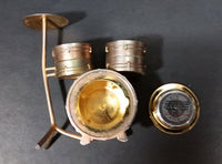 Small Miniature Novelty Drum Set Alpine Quartz Desk Clock Ornament - Needs Battery - Some Wear - Treasure Valley Antiques & Collectibles