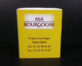 Ma Bourgogne Cafe Bistro Paris, France Wooden Matches Box Pack Promotional Souvenir Travel Collectible - Treasure Valley Antiques & Collectibles