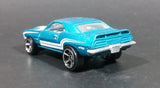 2010 Hot Wheels Muscle Mania 1969 Pontiac Firebird T/A Metalflake Aqua Blue Die Cast Toy Car Vehicle - Treasure Valley Antiques & Collectibles
