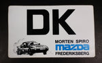 1980s Mazda Frederiksberg, Denmark Morten Spiro Rally Car Racing Driver Promotional Sticker - Treasure Valley Antiques & Collectibles
