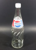Vintage 1979 Pepsi Cola Soda Pop Beverage 750 mL English French Clear Glass Twist Bottle w/ Cap - Treasure Valley Antiques & Collectibles