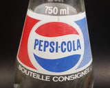 Vintage 1979 Pepsi Cola Soda Pop Beverage 750 mL English French Clear Glass Twist Bottle w/ Cap - Treasure Valley Antiques & Collectibles
