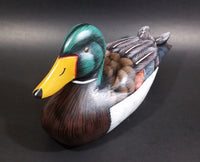 Vintage Mallard Duck Bird Hand Painted 12" Wooden Carved Decorative Decoy - Treasure Valley Antiques & Collectibles