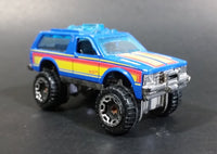 2017 Hot Wheels Chevy Blazer 4x4 Truck Blue Die Cast Toy Car SUV Vehicle - Treasure Valley Antiques & Collectibles