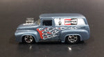 2010 Hot Wheels 1956 Ford Truck Champion Spark Plugs Grey Die Cast Toy Car Hot Rod Vehicle