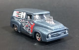 2010 Hot Wheels 1956 Ford Truck Champion Spark Plugs Grey Die Cast Toy Car Hot Rod Vehicle