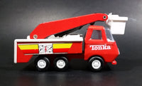 Vintage Early 1980s Tonka Crane Boom Truck Red Pressed Steel Toy Car Vehicle Collectible - Treasure Valley Antiques & Collectibles