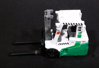 2010 Matchbox Power Lift 2000 Fork Lift Green White Die Cast Toy Car Warehouse Machinery Construction Vehicle Equipment - Treasure Valley Antiques & Collectibles