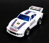 Vintage Martini Porsche #8 White Pullback Friction Race Car Die Cast Toy Vehicle - Made in Hong Kong - Treasure Valley Antiques & Collectibles