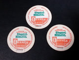 3 Vintage Silverwood Dairies Orange Drink Milk Bottle Caps - Treasure Valley Antiques & Collectibles