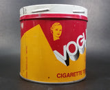 Vintage Vogue Mild 200g Tobacco Tin Canister English and French No Lid - Treasure Valley Antiques & Collectibles