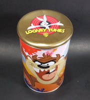 Warner Bros. Looney Tunes Taz Tasmanian Devil Character & Bugs Bunny Round Tin Canister - Treasure Valley Antiques & Collectibles