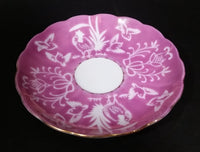 Vintage Shafford Japan Pink & White Bird Motif Saucer with Gold Trim - Treasure Valley Antiques & Collectibles