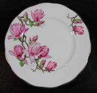 Set of 6 Roslyn Bone China "Harmony Rose" Salad Plates - Signed - Treasure Valley Antiques & Collectibles