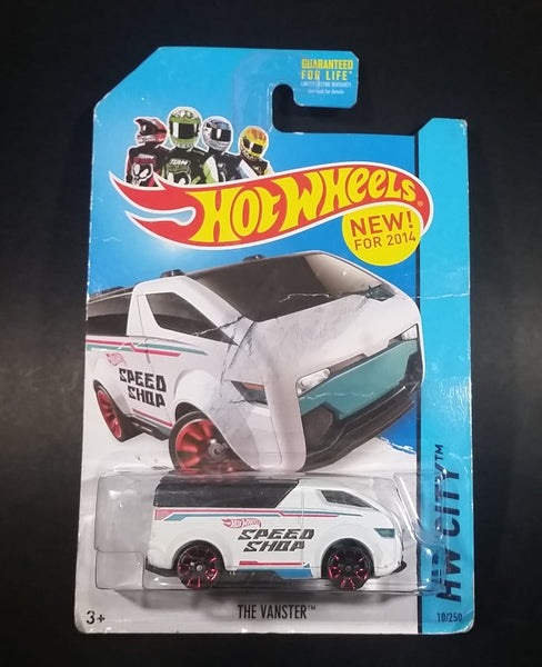 2014 Hot Wheels HW City Works The Vanster Speed Shop White Die Cast Toy Car Vehicle 10/250 - New Sealed - Treasure Valley Antiques & Collectibles