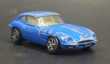 1970s Corgi Juniors Whizzwheels Jaguar E-Type 2+2 Blue Die Cast Toy Car Vehicle with Opening Hood - Treasure Valley Antiques & Collectibles